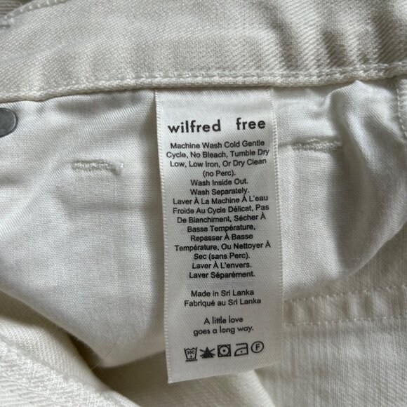 Aritzia Wilfred Free High-Rise White Demin Short Size 0 - Picture 5 of 6